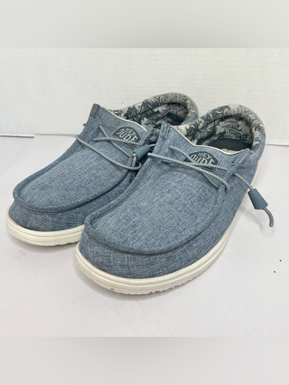Hey Dude Wally H2O Overcast Men’s Slip on Water Shoes Size 12 Blue Grey - Picture 4 of 16